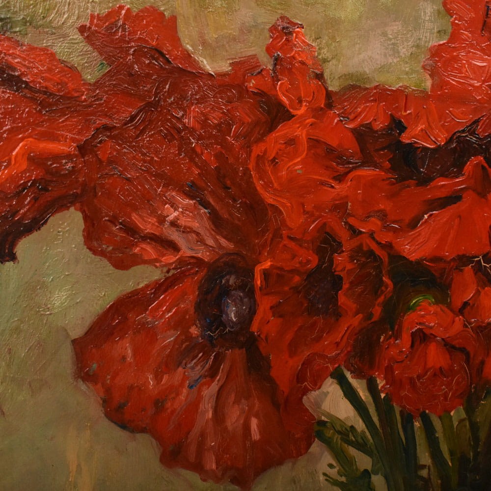 QF785 6a antique floral painting flower oil still life